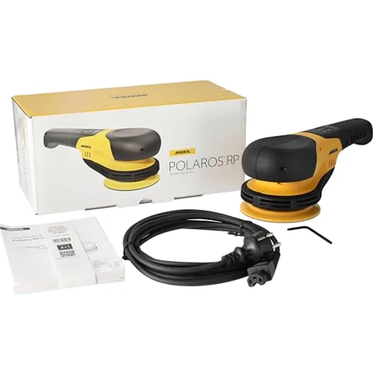 Mirka POLAROS RP 600, Kabelgebundene Rotationspoliermaschine mit 150 mm Durchmesser, 750 W Motor, 700-2500 U/min, Ergonomisches Design, Bluetooth-konnektivität