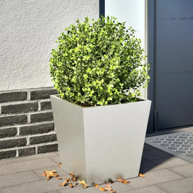vidaXL Pflanzkübel, Blumenkübel mit Boden, Pflanzkasten Pflanztopf für Garten Balkon Terrasse, Blumentopf Pflanzgefäß Blumenkasten, Edelstahl – Bild 2