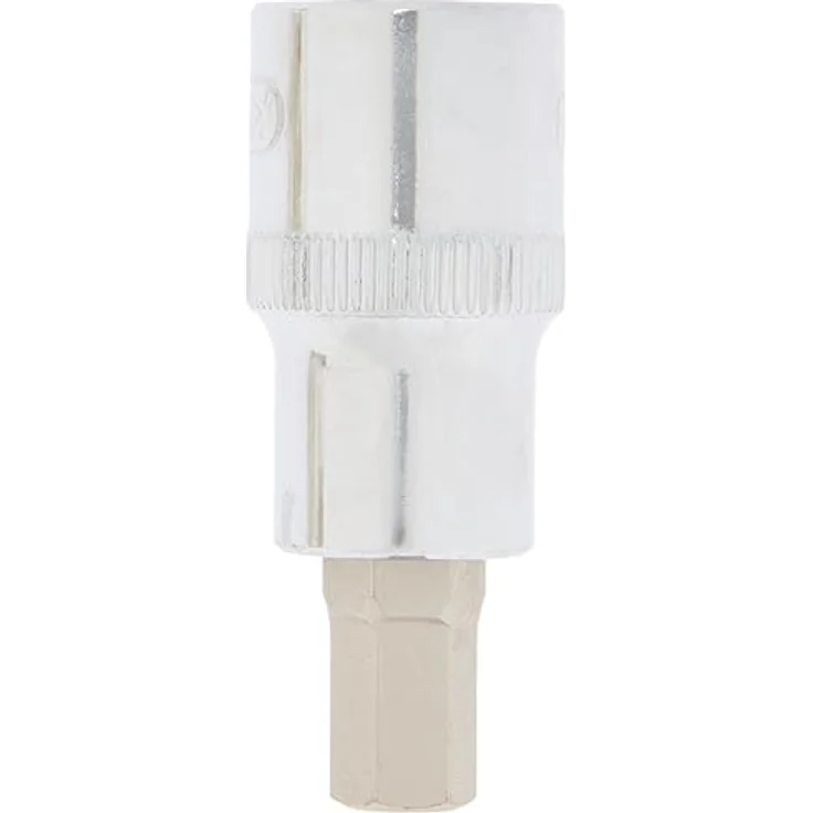 KS Tools Sechskant-Bit CHROMEplus, 1/2" Stecknuss Innensechskant, kurz, 9 mm, hochglanz verchromt, mit Kugelfangrille, Chrom-Vanadium – Bild 2