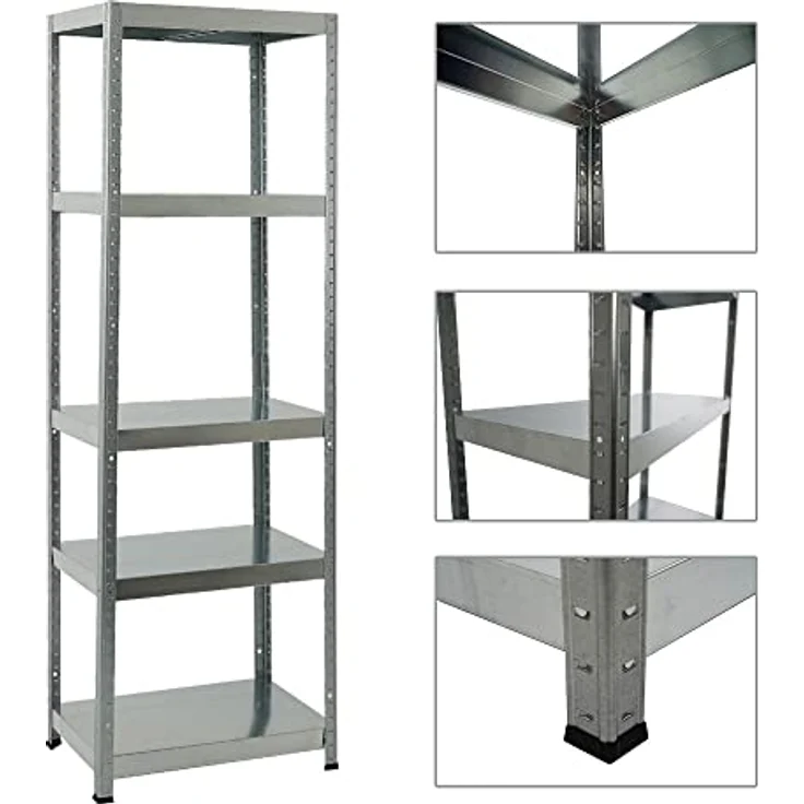 PROREGAL Mega Deal 2er-Sparset Metallregal Steel Eagle 180x60x40cm Fachlast 130kg Verzinkt Schwerlastregal, Küchenregal, Kellerregal, Steckregal, Garagenregal, Lagerregal – Bild 4