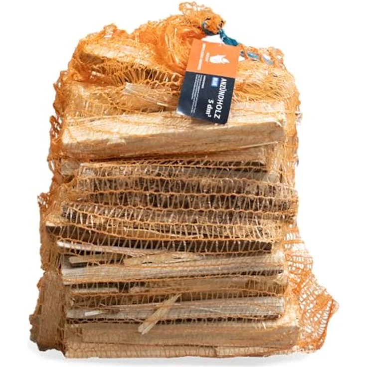 HEIZFUXX Anzündholz Blue, 18 cm, Weichholz, 3 kg x 5 Säcke, 15 kg Gesamtgewicht – Bild 2