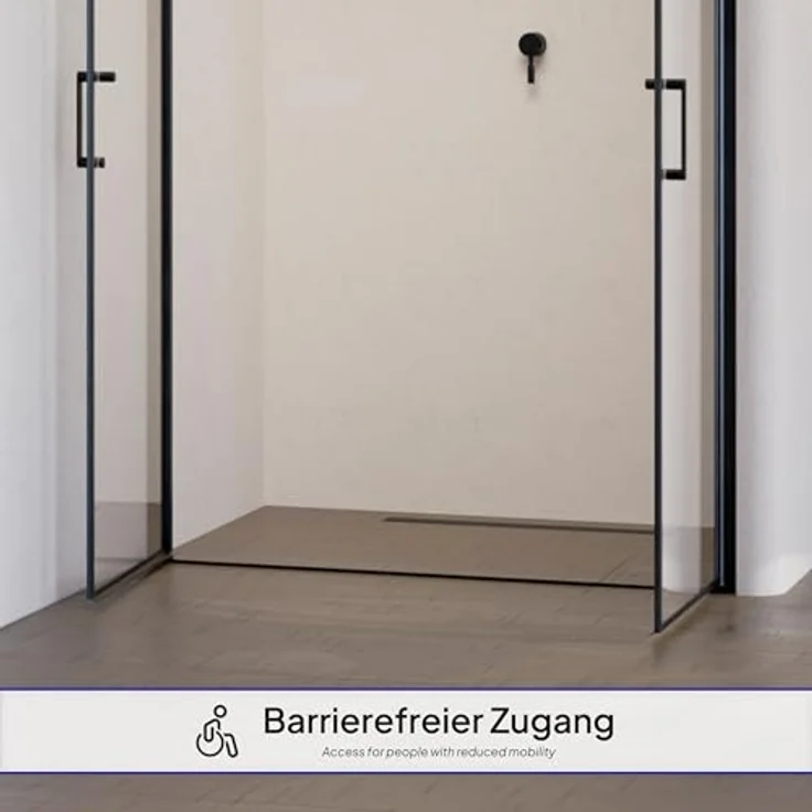 i-flair Duschtür 70-73 cm, Höhe: 180 cm, aus 6 mm durchsichtigem Sicherheitsglas mit magnetischer Dichtung und Nano-Beschichtung – Bild 10