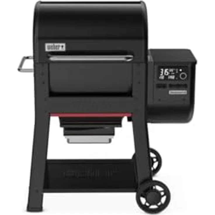 Weber Pelletgrill Searwood, 60 x 44,5 cm Grillfläche, Schwarz, mit WLAN-Steuerung und Rapid React Temperaturregler – Bild 1