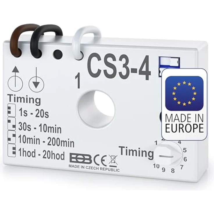 Elektrobock CS3-4 Zeitschaltuhr mit Nachlaufrelais für Widerstands- und Induktionsbelastungen, Unterputzinstallation – Bild 1
