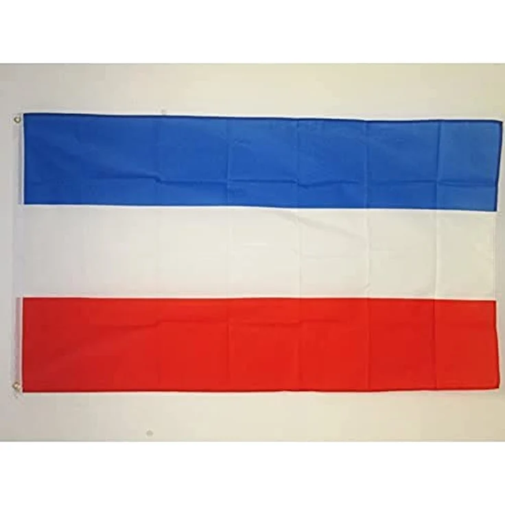 AZ FLAG Flagge Serbien und Montenegro 90x60 cm, Bundesrepublik Jugoslawien Fahne aus 100% Polyester mit Messing-Ösen, 50g, verstärkte Ecken und Doppelnaht