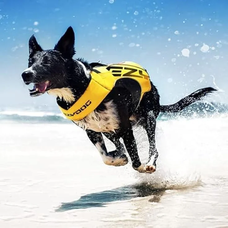 EzyDog Life Jacket X2 Boost, Hundeschwimmweste in Rot, Größe L für Hunde von 27-41kg mit ergonomischer Passform und reflektierenden Linien – Bild 7