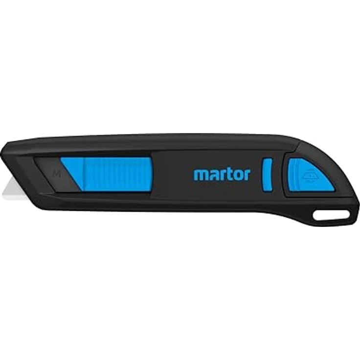 Martor Cuttermesser SECUNORM 300, Sicherheitsmesser mit abgerundeter Trapezklinge 652, ergonomischem Griff und 9 mm Schnitttiefe – Bild 2