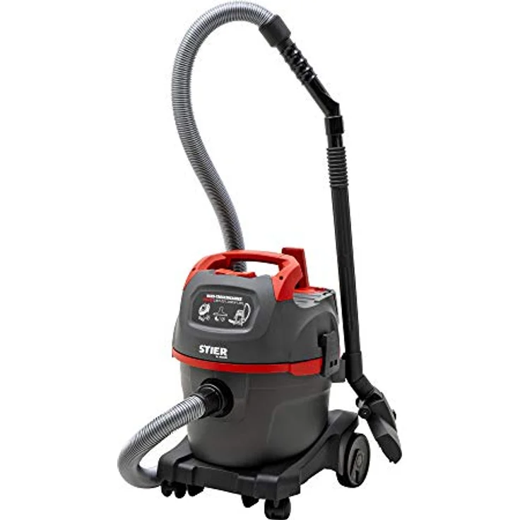 STIER Nass-Trockensauger SNT-20 Premium, 1400W, 20L Behälter, Industriesauger, 8m Kabel, mit Ausblasfunktion und Zubehörhalterung, Werkstattsauger – Bild 5