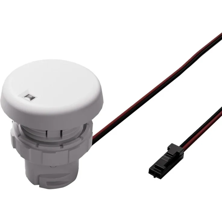 Halemeier Bewegungsmelder Microwave, 12 V mit Helligkeitserkennung, Reichweite 2.50 m, ideal für begehbare Kleiderschränke