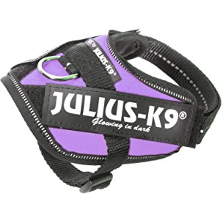 Julius-K9 IDC Powergeschirr Lila, Hochwertiges Brustgeschirr für Hunde mit vielen Funktionen und Erweiterungsmöglichkeiten, inklusive Halsband + Leine – Bild 1