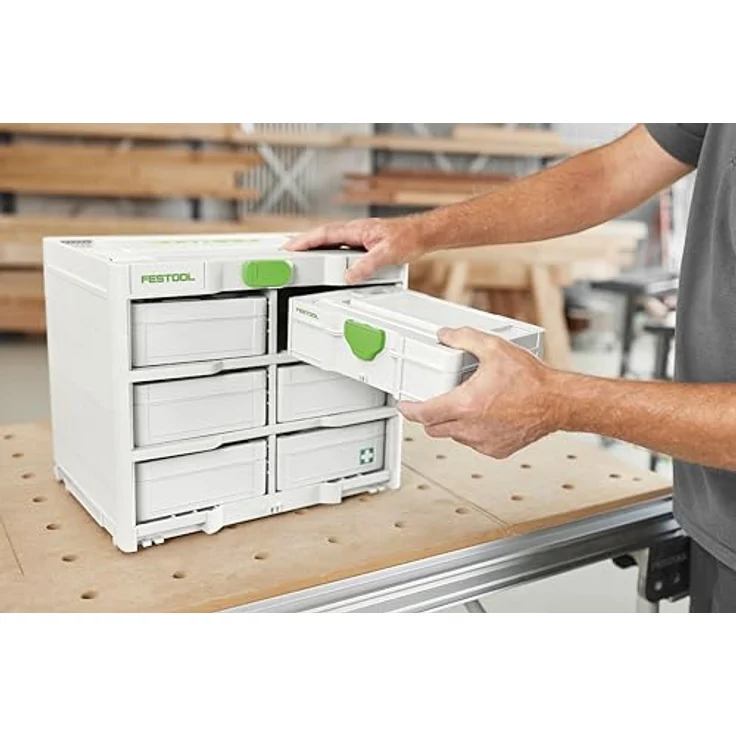 Festool Forstnerbohrer-Set SYS3 S 76-FB CE-SORT/5, 5-teilig mit Systainer und austauschbaren Zentrierbohrer, für präzise Sacklöcher und Winkelbohrungen – Bild 4