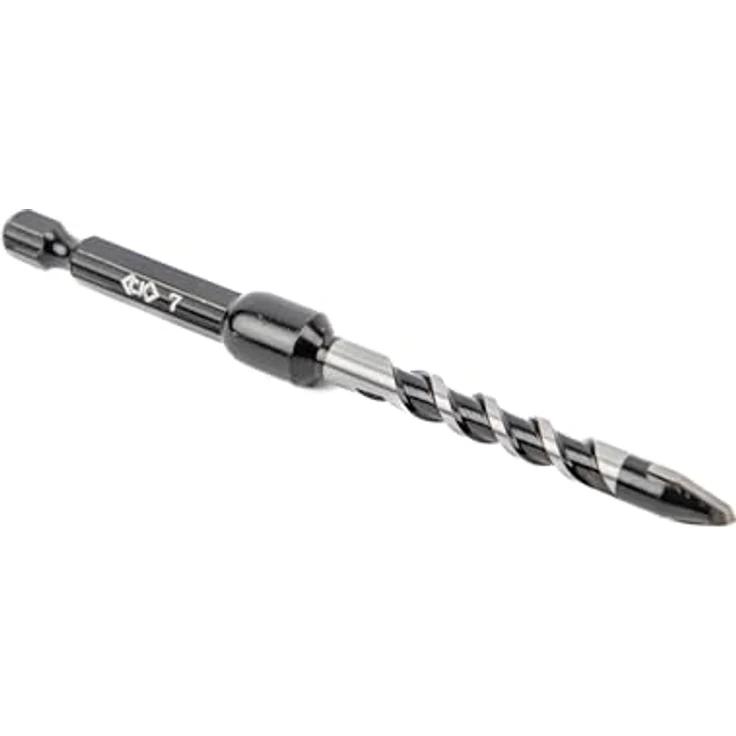 C.K Tools Vorteck HD Stein- und Fliesenbohrer 7mm x 105mm, Hartmetall-Pfeilspitze, schlagfest, 1/4 Zoll Hex Quick Lock Schaft für Ziegel, Beton und Keramik – Bild 2