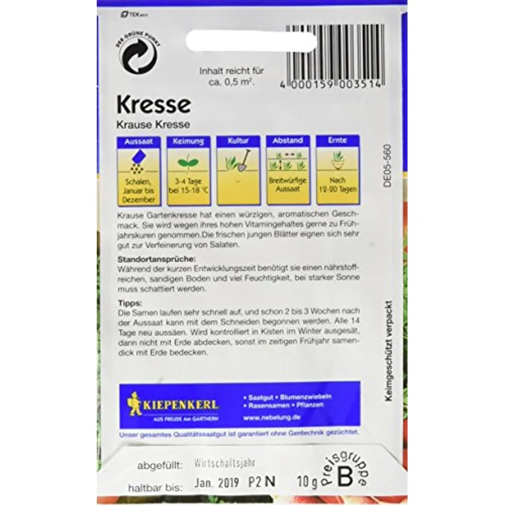 KIEPENKERL Krause Kresse Kressesamen von - Kiepenkerl – Bild 3