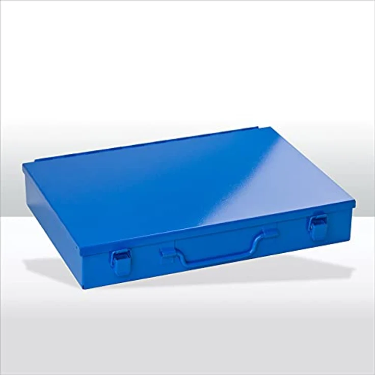 ADB Sortimentskoffer Sortimentskasten Kleinteilemagazin, blau mit ABS Einteiler 6-24 fach, Maße 330x230x50 mm, Gewicht 1,2 kg – Bild 3