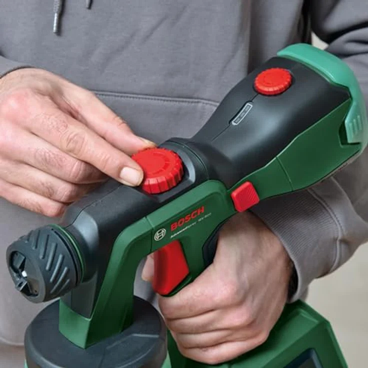 Bosch Akku-Farbsprühsystem AdvancedSpray 18V-500, für Dispersions-/Latexfarben und Lacke, 3 m²/min, inkl. 2x 1200-ml-Becher, 18V-System, ohne Akku – Bild 5