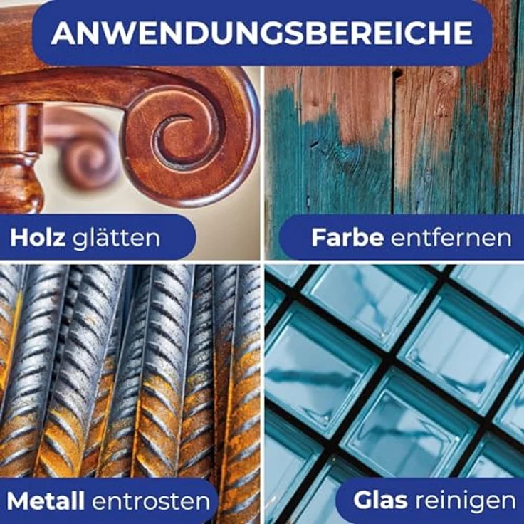 RAKSO Stahlwolle DIY Polier- und Schleifpads, 3er Set fein, mittel, grob für Holz, Farbe, Metall – Premium-Qualität Made in Germany – Bild 3