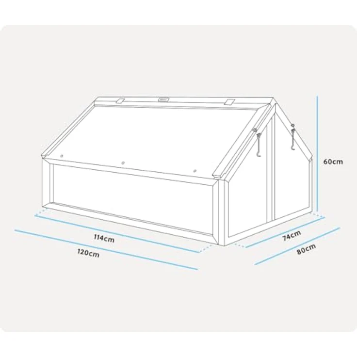 Greenspot Garten-Frühbeet 120 x 80 x 60 cm, Mini-Gewächshaus aus Holz in Palisander mit öffnender Abdeckung für Hochbeet, ideal für Kräuter, Gemüse und Blumen – Bild 5