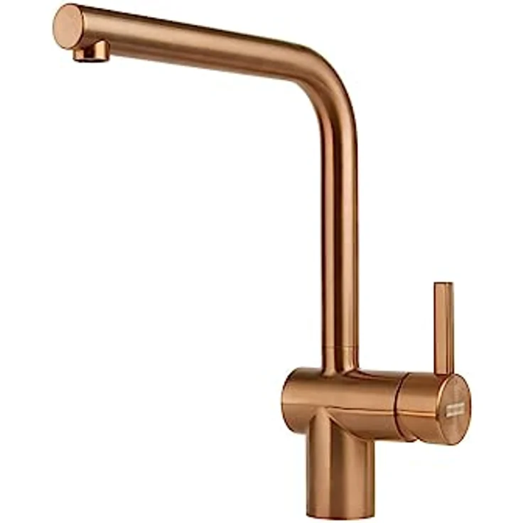 FRANKE Neo Küchenarmatur 115.0628.204, Massiv-Edelstahl radial gebürstet, 180° Schwenkbereich, Laminarstrahl und EasyInstallation – Bild 1