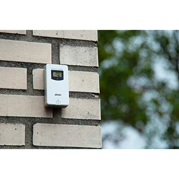 Alecto WS-1560 Wetterstation, Braun, mit drahtlosem Außensensor, animierter Wettervorhersage und Weckerfunktion – Bild 6
