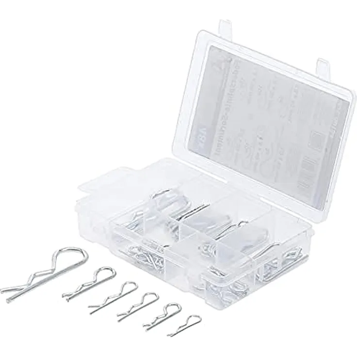 BGS Do it yourself Federsplinte-Sortiment, Ø 1,2 - 3,0 mm, 48-teilig im Sortimentskasten
