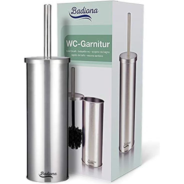 BADIONA WC Bürste Silikon Toilettenbürste Edelstahl | WC Bürstengarnitur | Klobürste Silikon Schwarz WC Bürste Schwarz | Toilettenbürste Silikon Klobürste Edelstahl | Badaccessoires Toilet Brush – Bild 5