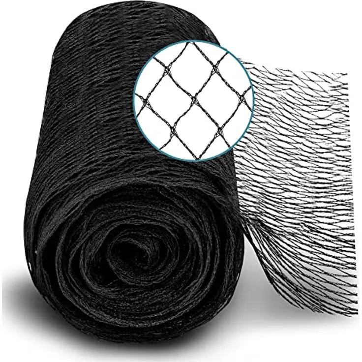 Xcelenze Teichnetz 4x10m, feinmaschig (18x18mm), robust, witterungs- & UV-beständig, Schwarz | Vogelnetz, Laubnetz, Obstbaumnetz, Taubennetz, geeignet für Garten & Balkon