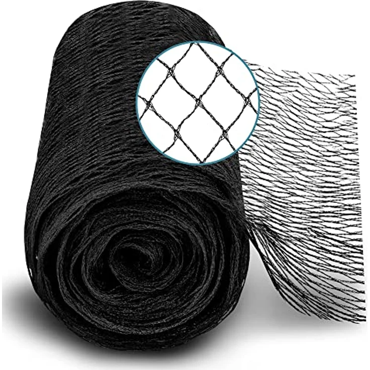 Xcelenze Teichnetz 4x10m, feinmaschig (18x18mm), robust, witterungs- & UV-beständig, Schwarz | Vogelnetz, Laubnetz, Obstbaumnetz, Taubennetz, geeignet für Garten & Balkon – Bild 1