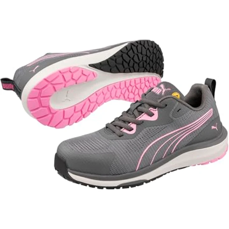 Puma Safety CELERITY KNIT Low 642980, Sicherheitshalbschuh S1PS ESD HRO SRC, grau/pink, Gr. 38 – Bild 2