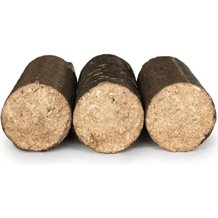 HEIZFUXX Nestro M Hartholz Holzbriketts, 12kg Karton 25 Stück, FSC-zertifiziert, hohe Heizleistung, geringe Rauchentwicklung – Bild 3