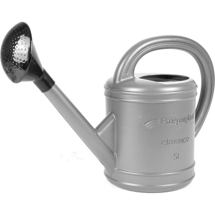 Prosperplast Gießkanne silber 5L mit abnehmbarer Brause - Kunststoff Blumengießkanne 5 Liter - Preisvergleich
