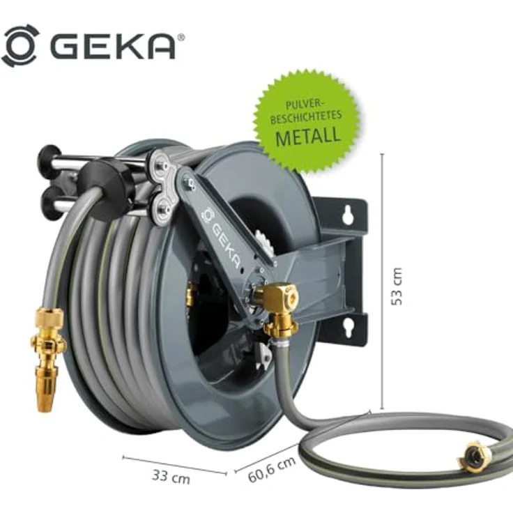Geka Schlauchaufroller PA30SK f.Wasser L.30m Geh.STA Ausgang G 1 Zoll AG(42.9030.9) – Bild 3
