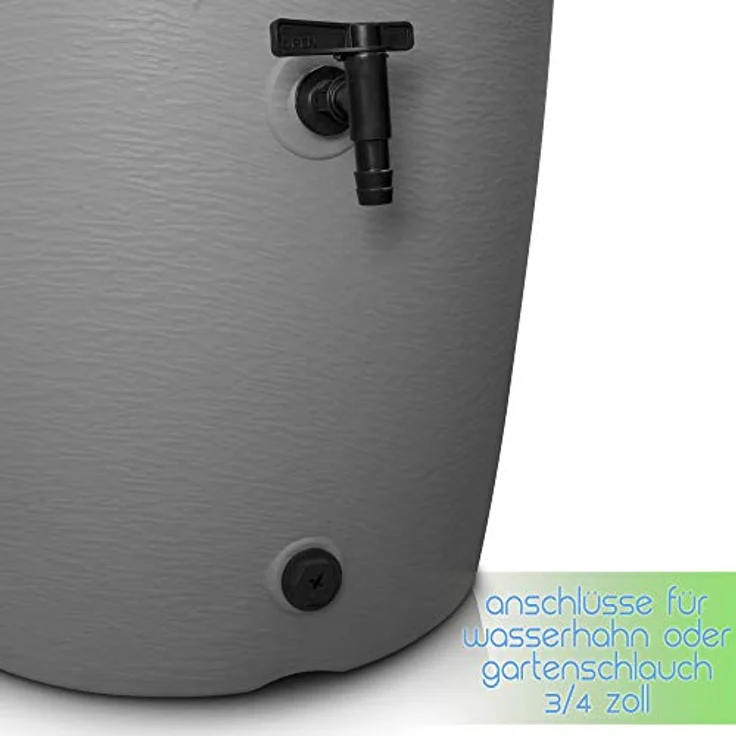 YourCasa Regentonne 210 Liter [Amphore Design] Regenfass Frostsicher - Grau – Bild 5