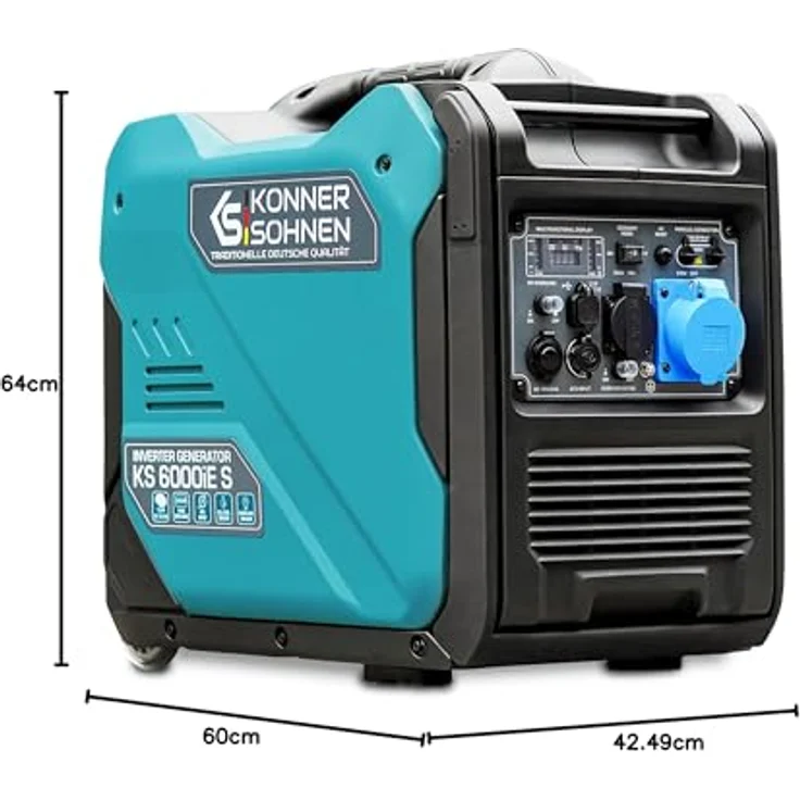 Könner & Söhnen KS 6000iE S Inverter Stromerzeuger Generator NotStromaggregat 5500 Watt, mit LED-Anzeige 6-in-1, ECO-Modu – Bild 10