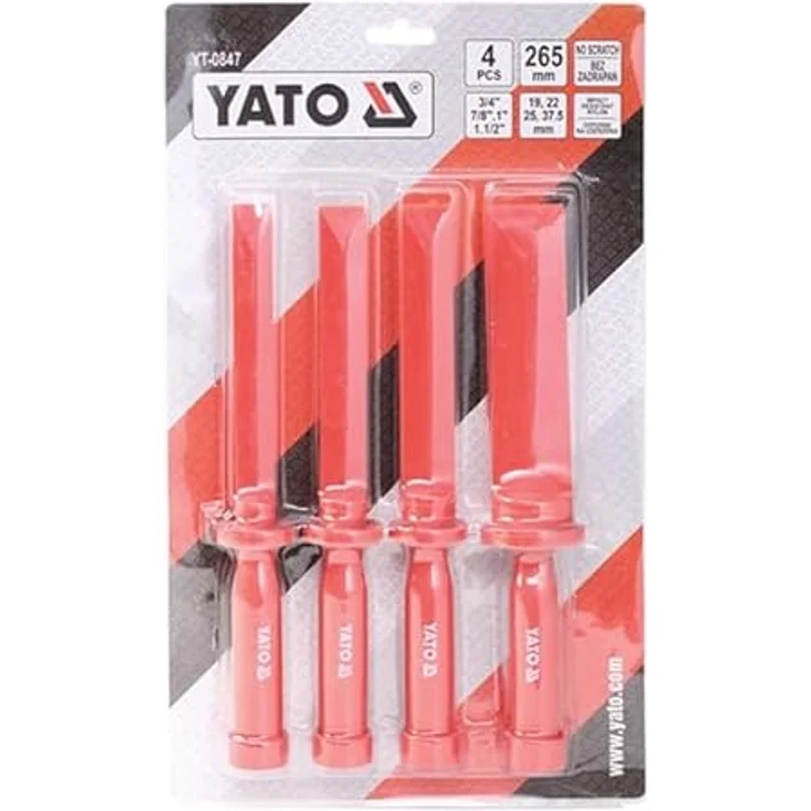Yato yt-0847 Kit Schaber aus nylonverstärktem Kunststoff, 4 Stück in Orange, Breite 19-37 mm – Bild 2