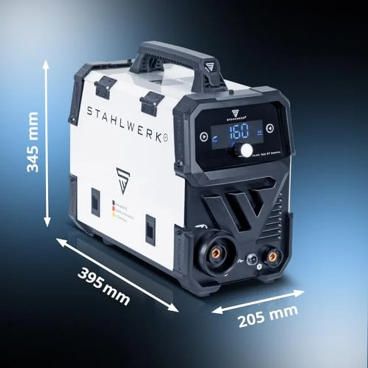 STAHLWERK FLUX 160 ST Digital, Kombischweißgerät mit Lift TIG und WP-17V-Brenner, 20-160 A, IP21S, inkl. Schweißdraht und Zubehör – Bild 9