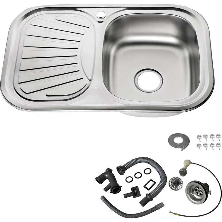 Küchenspüle Einbauspüle Spülbecken Spüle Siphon Edelstahl Küche Edelstahlspüle