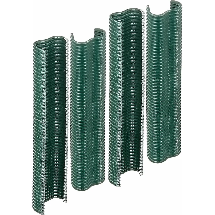 Alberts Drahtklammer | zinkphosphatiert, grün kunststoffbeschichtet | Breite 22 mm | 800er Set 
(531195) – Bild 1