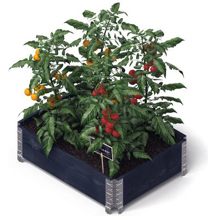 Upyard Hochbeet GardenBox, Palettenrahmen 15 mm, stapelbar, modulare Bauweise, 120x80 cm, Naturholz