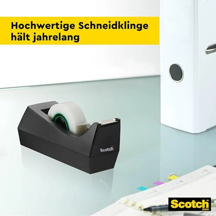 Scotch C38 Schreibtisch Klebebandabroller, schwarz – Bild 4