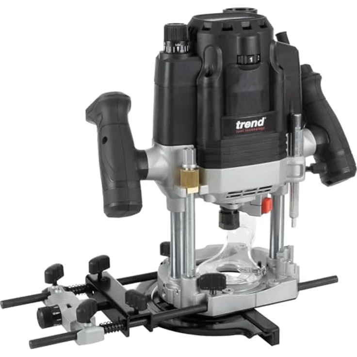 Trend T8EK/EURO, 12mm Dual-Mode Oberfräse mit 2200 W und 11-stufiger Geschwindigkeitsregelung, Schwarz, für Hand- und Frästischbetrieb – Bild 3