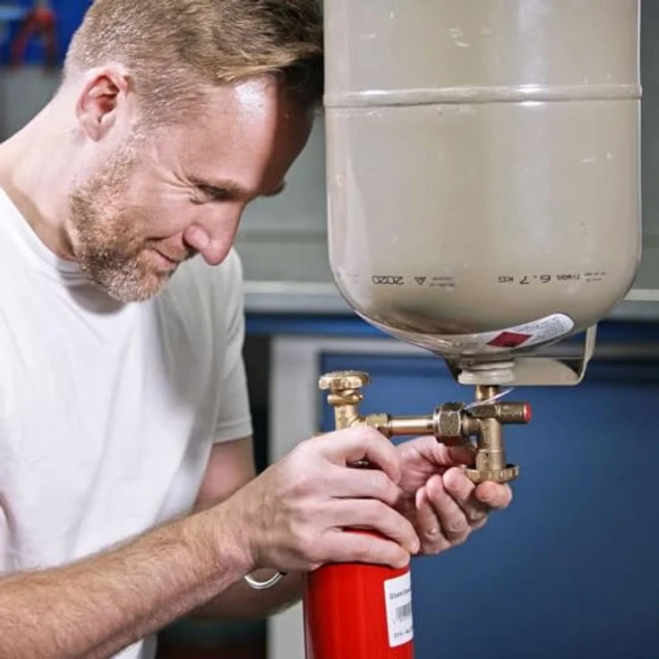Gas Umfüllstutzen zum Selbstabfüllen von 1l Propan Kleinflaschen aus Propangasflaschen – Bild 3
