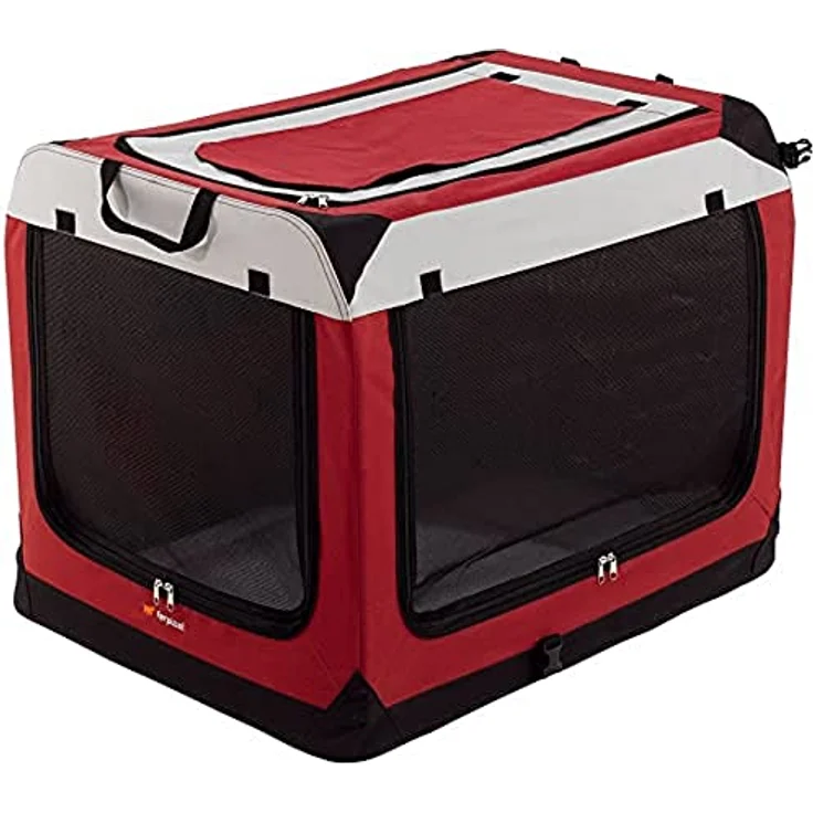 Ferplast Hunde Transportbox, faltbare Hundehütte, wasserabweisend, tragbar, transportabel, Metallrahmen, Griffen, Taschen, Größe XL, 81 x 58 x h 58 cm. – Bild 1