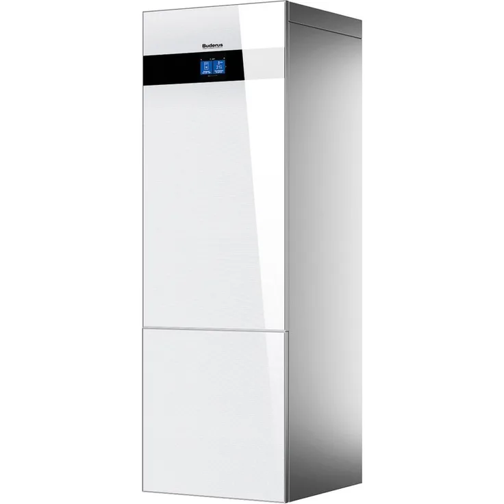Buderus Logatherm WLW186i-12 T180 W, Luft-Wasser-Wärmepumpe mit 180l Warmwasserspeicher und 16l Pufferspeicher, Weiß, 8738212426