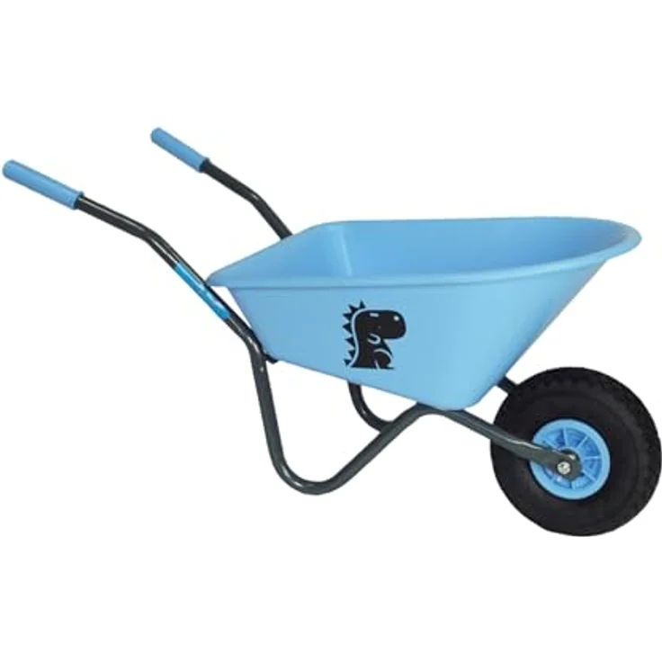 TRUTZHOLM Kinderschubkarre Drache mit PU Rad 20 Liter Volumen, grün – Bild 2