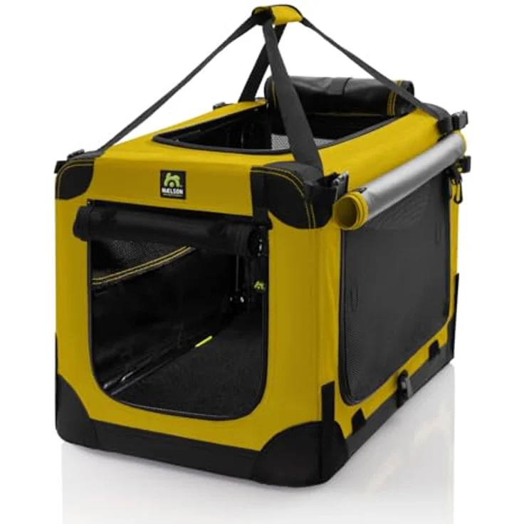 Maelson Soft Kennel Safran Gelb, 72 cm - Faltbare Hunde-Transportbox mit waschbarer Einlegematte – Bild 4