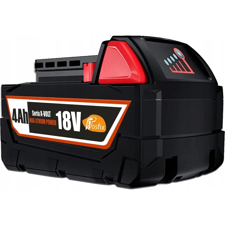 ROSFIX Akku Ersatzteil Lithium-Ion 18V 4Ah X-VOLT mit LED Anzeige und Schutzsystem, kompatibel mit Milwaukee M18 Werkzeugen
