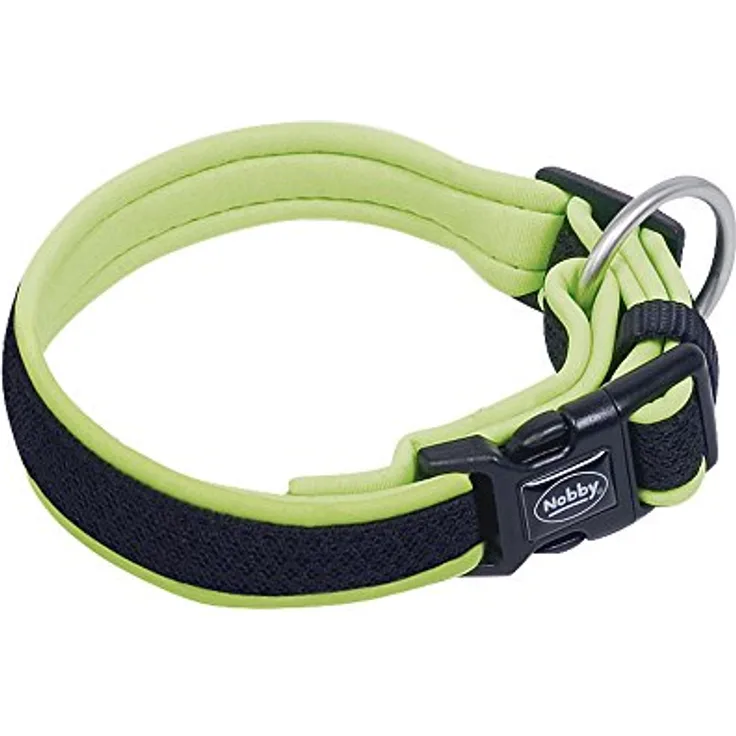 Nobby Halsband Mesh Preno, neon gelb L: 40-55 cm, B: 25/35 mm, 1 Stück