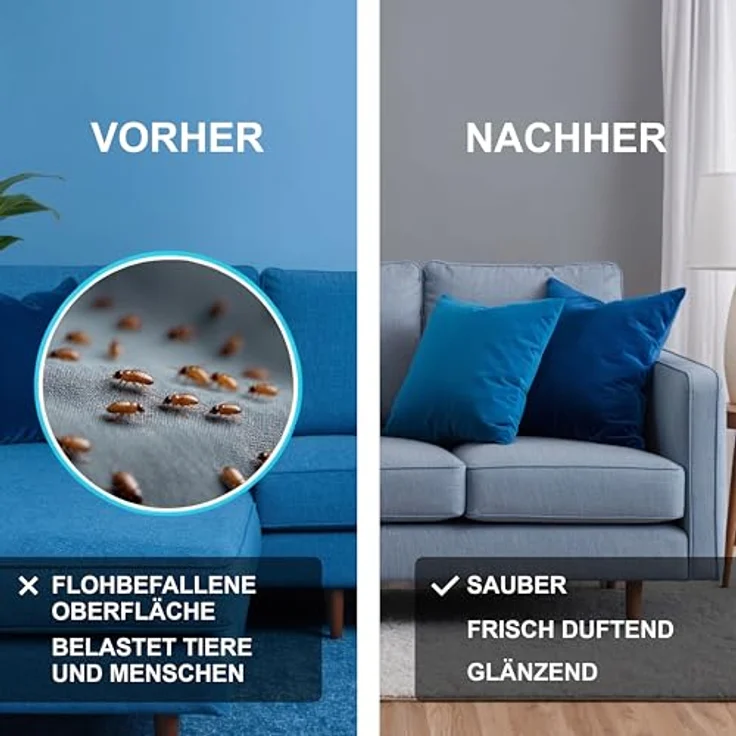 INSIGO Insektenspray Anti Floh-Spray, 1 l, biozidfreie Wasserbasis-Formel, geruchsarm, für Innen- und Außenbereich – Bild 4
