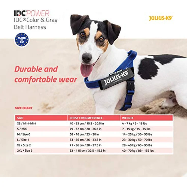 Julius-K9 K9 GURTGESCHIRR GR 0 ROSA 58-7 (M, Hund), Halsband + Leine - Verstellbare Gurte, reflektierende Aufschriften, Sicherheit und Komfort. – Bild 2