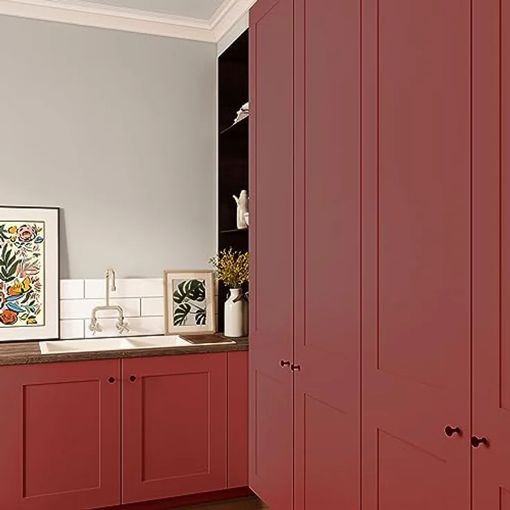 MissPompadour Holzfarbe Rot, 2,5L seidenmatte Möbelfarbe für Innen & Außen, witterungsbeständig, hohe Deckkraft, Wasserbasis – Bild 5